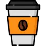 Disposable plastic-lined coffee cup